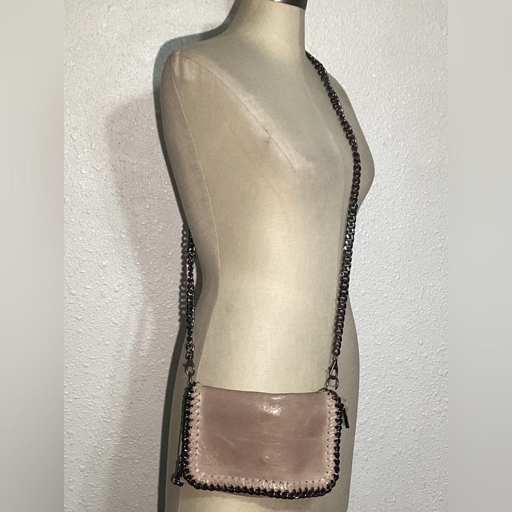 Borse in Pelle Italian Leather tan Chain Crossbody bag